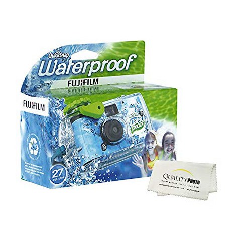 Fujifilm Quick Snap Waterproof 27 exposures 35mm Camera 800 Film 1 Pack + Quality Photo Microfiber, 1개