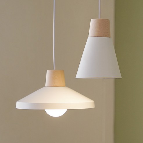 공간조명 펜던트 LED 멜린우드 1등 인테리어 식탁등, B타입, 화이트, LED 볼전구 10W(노란불)