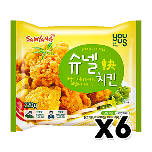 유어스 슈넬치킨 220g [ PX 추억 순살치킨 ] x 4개