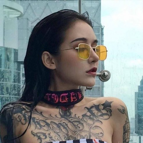 사각선글라스 패션 인싸선글라스 / 여자 파티안경 용품 복고 레트로