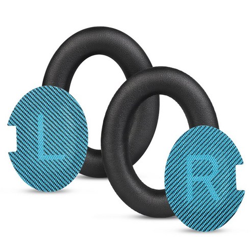 라온 보스 헤드폰 QC15 QC25 QC35 AE2 호환 이어패드 헤드셋 커버 쿠션 1쌍, 블랙패드+블랙LR이어솜
