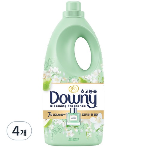 다우니 7일간 피어나는 향수 컬렉션 프리지아 앤 페어 초고농축 섬유유연제 본품, 1.05L, 3개