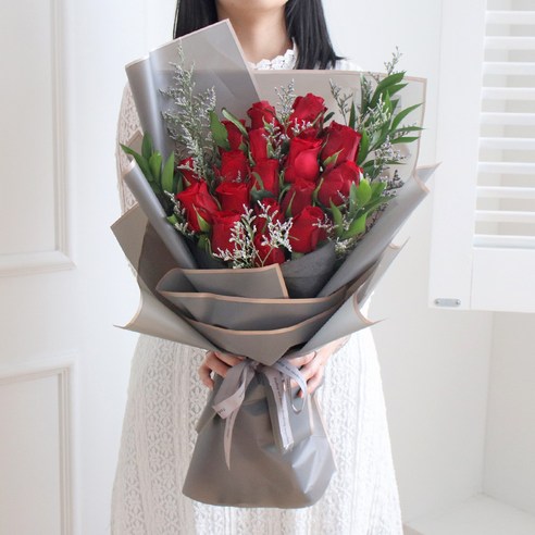 모리앤 엘레강스 20송이 장미 생화꽃다발, 핑크
