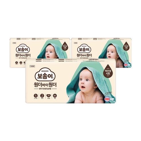 보솜이 원더 바이 원더 밴드형 기저귀 남녀공용, 대형(L), 120매