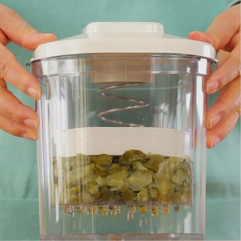 대용량 트라이탄 짤순이 2.7L 오이지 야채 나물 그릭요거트 유청분리기, 화이트1+그린1