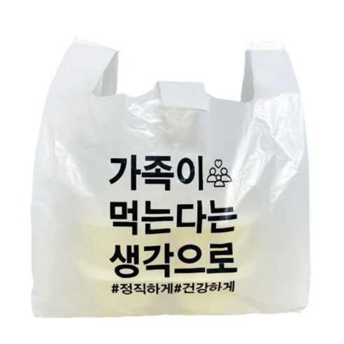 비닐봉투 배달봉투 배달비닐 봉지 돈까스 배민 도시락 치킨 포장 인쇄 비닐 소 중 대 100매, 15L