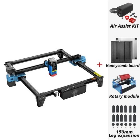 가성비 Twotrees 메탈 레이저 조각 기계 TTS-55 450 ± 5nm Blu-ray 15W/40W CNC 라우터 베니어 절단 WIFI, 04 kit 5_01 미국_02 TTS-10 프로