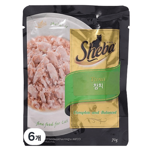 쉬바 고양이 주식 파우치, 참치, 70g, 24개
