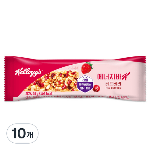 켈로그 레드베리 시리얼 에너지바, 300g, 1개