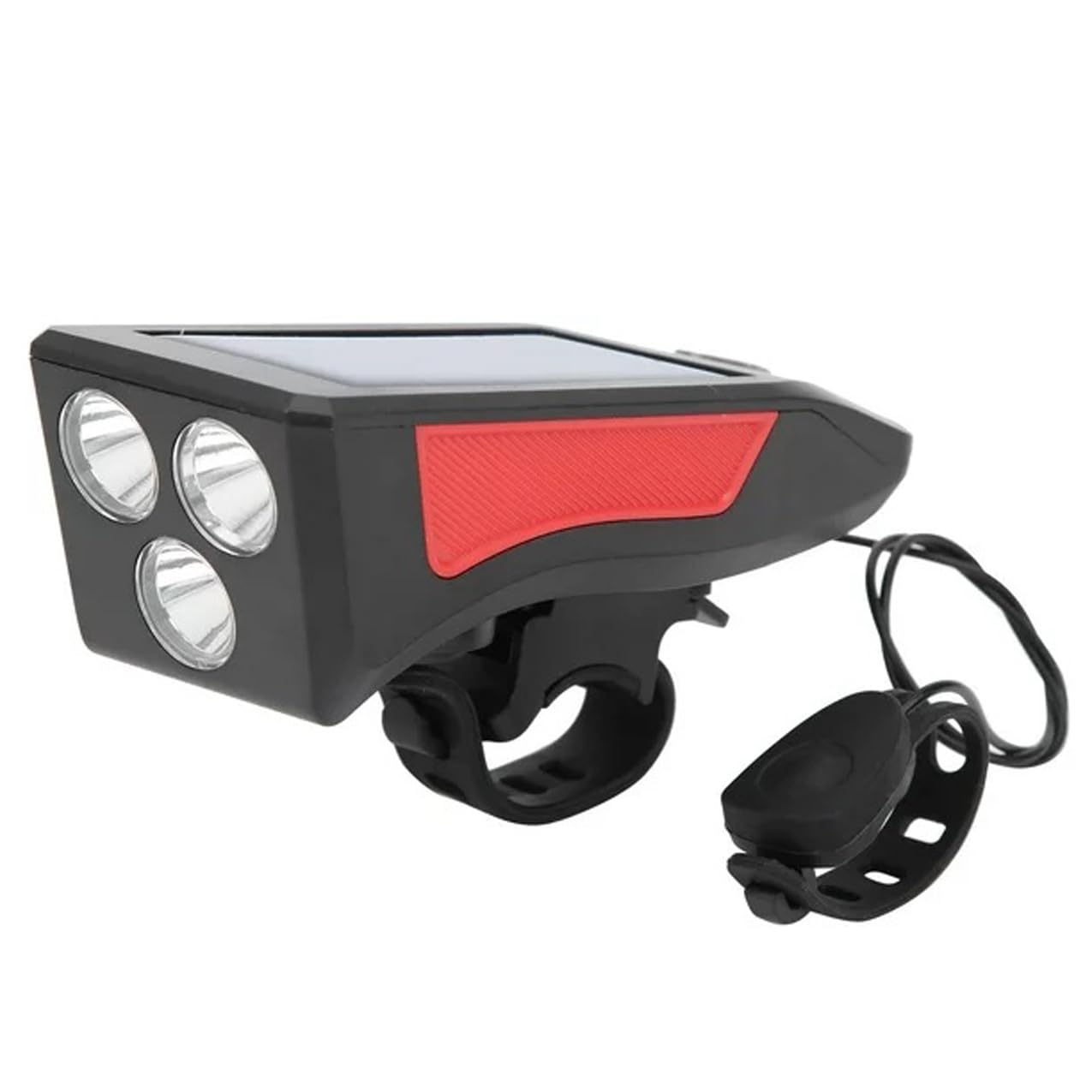 POPLEY Flashlight Solar Power Bicycle Light with Horn and USB Charging 3LED Mountain Bike Front Light Waterproof Cycling Head Lamp (Multicolor) POPLEY Flashlight Solar Power Bicycle Light with Horn and USB Charging 3LED Mountain Bike Front Light Waterproof Cycling Head Lamp (Multicolor)