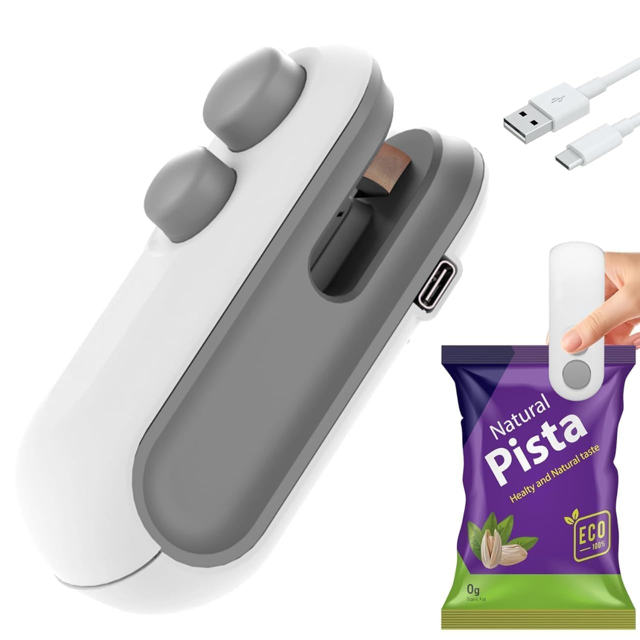 Wazdorf Sealing Clip – Portable Mini Sealing Machine Handheld Packet Sealer for Food, Snacks, Chips, Fresh Storage, Plastic Bag Sealing Machine Wazdorf Sealing Clip – Portable Mini Sealing Machine Handheld Packet Sealer for Food, Snacks, Chips, Fresh Storage, Plastic Bag Sealing Machine