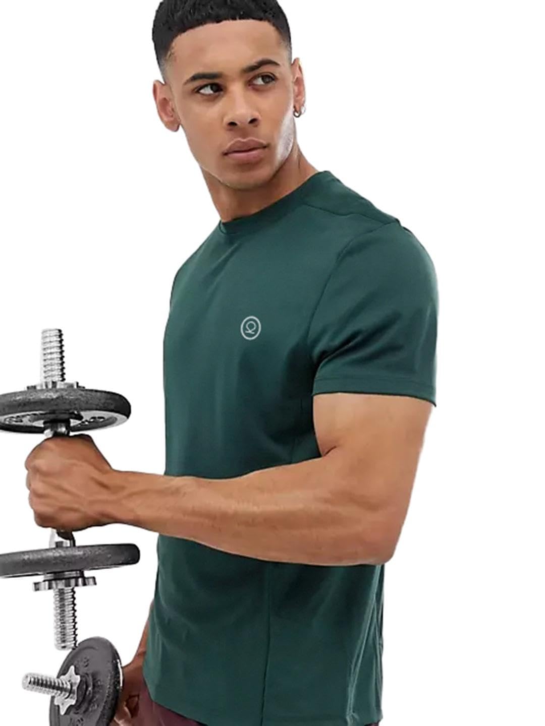 CHKOKKO Men’s Solid Regular Fit Sports T-Shirt CHKOKKO Men’s Solid Regular Fit Sports T-Shirt
