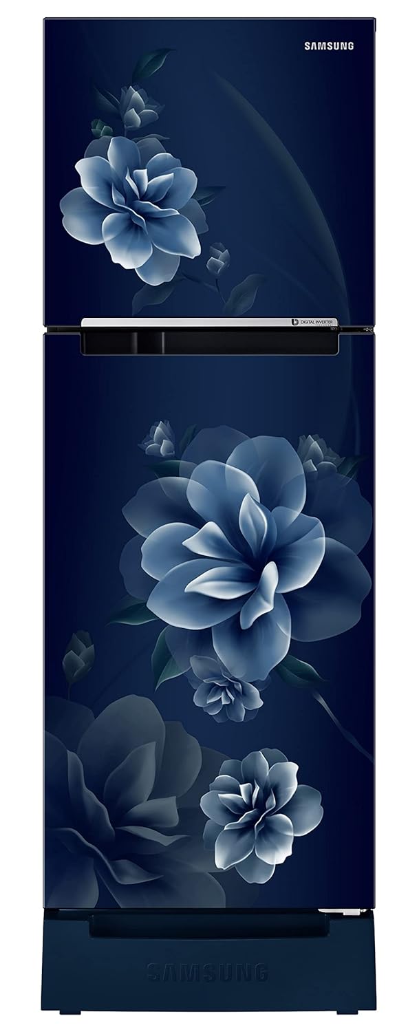 Samsung 236L 2 Star Inverter Frost-Free Double Door Refrigerator Appliance (RT28C3122CU/HL,Camellia Blue), Base Stand Drawer 2023 Model Samsung 236L 2 Star Inverter Frost-Free Double Door Refrigerator Appliance (RT28C3122CU/HL,Camellia Blue), Base Stand Drawer 2023 Model