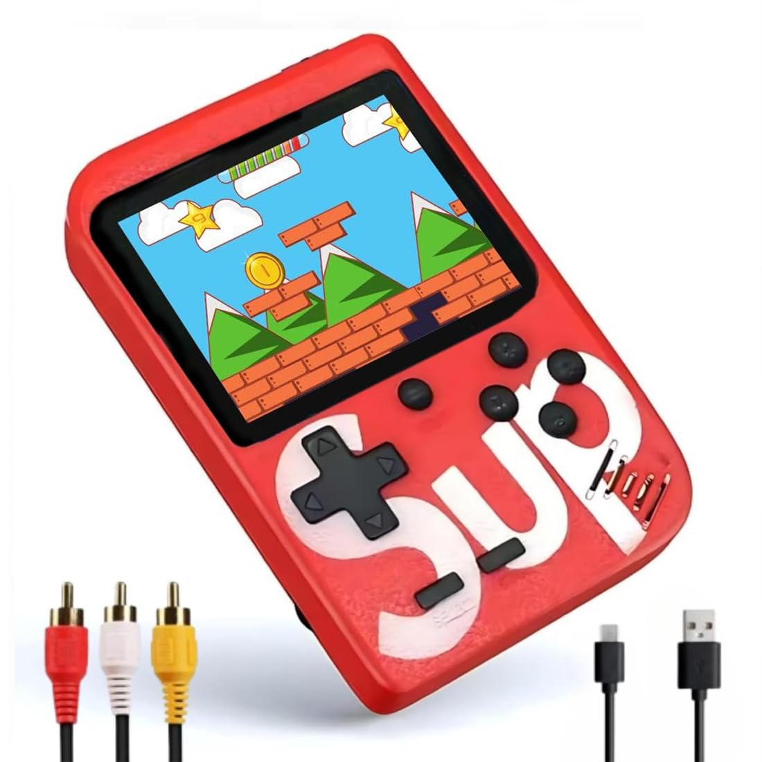 PARTEET SUP Handheld Game Console,Classic Retro Video Gaming Player Colorful LCD Screen USB Rechargeable Portable Game Console with 400 in 1 Classic Old Games Best Toy Gift for Kids (Assorted Colour) PARTEET SUP Handheld Game Console,Classic Retro Video Gaming Player Colorful LCD Screen USB Rechargeable Portable Game Console with 400 in 1 Classic Old Games Best Toy Gift for Kids (Assorted Colour)
