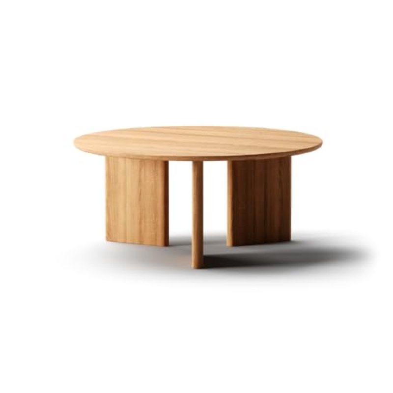 NORTH KAISER Modern Coffee Table | Oak Wood Round Home Decor for Living Room, Bedroom & Office | Rustic, Farmhouse & Mid-Century Furniture (Hazel, 30” x 30” in) NORTH KAISER Modern Coffee Table | Oak Wood Round Home Decor for Living Room, Bedroom & Office | Rustic, Farmhouse & Mid-Century Furniture (Hazel, 30” x 30” in)