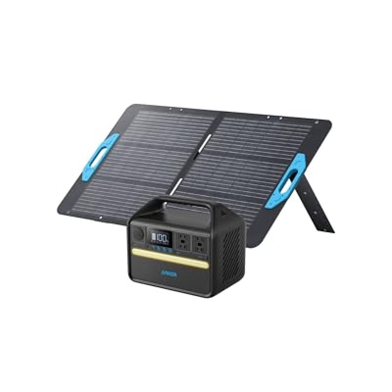 Anker 535 Solar Generator, Powerhouse 512Wh with 100W Solar Panel, Power Station with LiFePO4, 4 * 110V AC Outlets, 60W USB-C PD Output, LED Light for Outdoor Camping, RV, Power Outage(Anker Solix) Anker 535 Solar Generator, Powerhouse 512Wh with 100W Solar Panel, Power Station with LiFePO4, 4 * 110V AC Outlets, 60W USB-C PD Output, LED Light for Outdoor Camping, RV, Power Outage(Anker Solix)