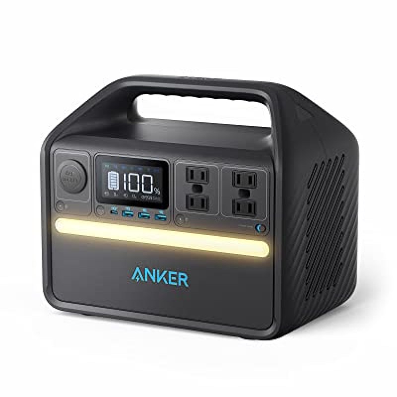 Anker 535 Portable Power Station, 512Wh Solar Generator (Solar Panel Optional) with LiFePO4 Battery Pack, 500W 9-Port Powerhouse, 4 AC Outlets, 60W USB-C PD Output for Outdoor Camping, RV(Anker Solix) Anker 535 Portable Power Station, 512Wh Solar Generator (Solar Panel Optional) with LiFePO4 Battery Pack, 500W 9-Port Powerhouse, 4 AC Outlets, 60W USB-C PD Output for Outdoor Camping, RV(Anker Solix)