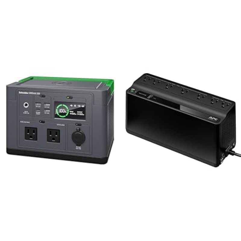 APC UPS and Solar Generator Power Bundle, 600VA UPS for the home/office; and 330W Portable Power Station for off-grid living (BE600M1, PPS330) APC UPS and Solar Generator Power Bundle, 600VA UPS for the home/office; and 330W Portable Power Station for off-grid living (BE600M1, PPS330)