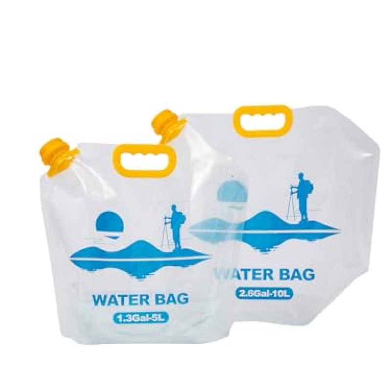 WQZOSTC Collapsible Emergency Water Container Bag,WaterStorageCube,Flat Folding,BPA Free Food Grade,Clear Plastic Storage Jug for Camping Hiking Backpack,No-Leak Freezable,Water Bottle 2.6 Gallon/4pcs WQZOSTC Collapsible Emergency Water Container Bag,WaterStorageCube,Flat Folding,BPA Free Food Grade,Clear Plastic Storage Jug for Camping Hiking Backpack,No-Leak Freezable,Water Bottle 2.6 Gallon/4pcs