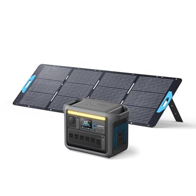 Anker SOLIX C1000 Portable Power Station with 200W Solar Panel, 1800W Solar Generator, 1056wh LFP (LiFePO4) Battery, 6 AC Outlets, Up to 2400W for Home, Power Outages, and Outdoor Camping Anker SOLIX C1000 Portable Power Station with 200W Solar Panel, 1800W Solar Generator, 1056wh LFP (LiFePO4) Battery, 6 AC Outlets, Up to 2400W for Home, Power Outages, and Outdoor Camping
