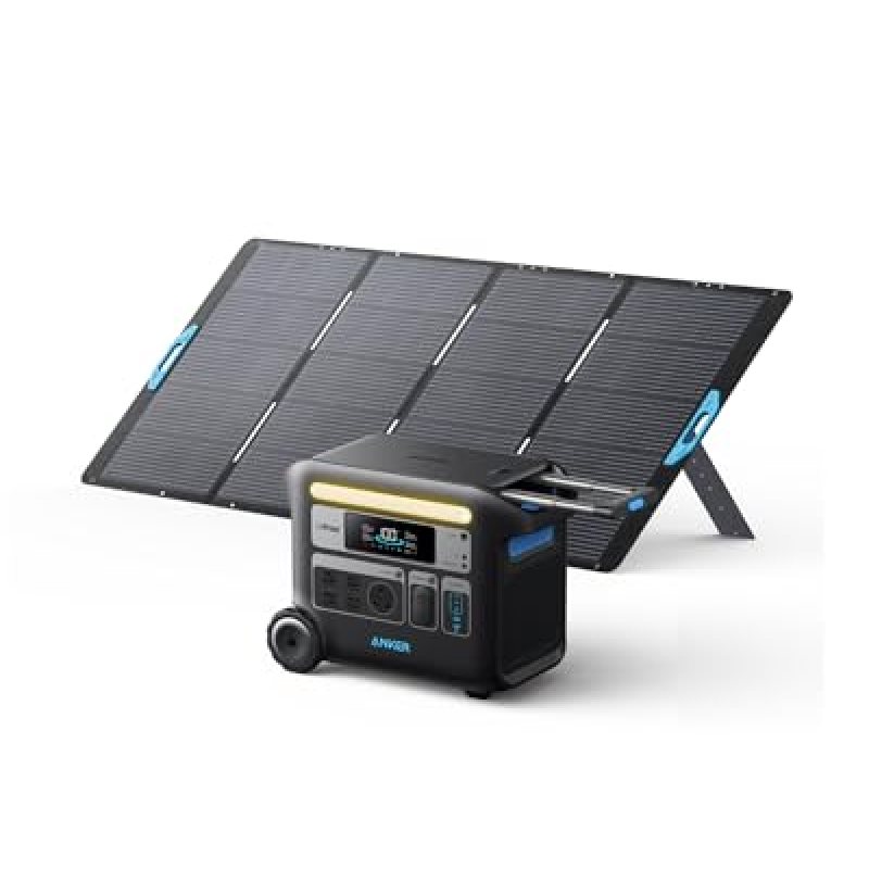 Anker SOLIX F2000 Solar Generator, 2048Wh Portable Power Station with LiFePO4 Batteries and 400W Solar Panel, GaNPrime Technology, 4 AC Outlets Up to 2400W for Home, Power Outages, Camping, and RVs Anker SOLIX F2000 Solar Generator, 2048Wh Portable Power Station with LiFePO4 Batteries and 400W Solar Panel, GaNPrime Technology, 4 AC Outlets Up to 2400W for Home, Power Outages, Camping, and RVs