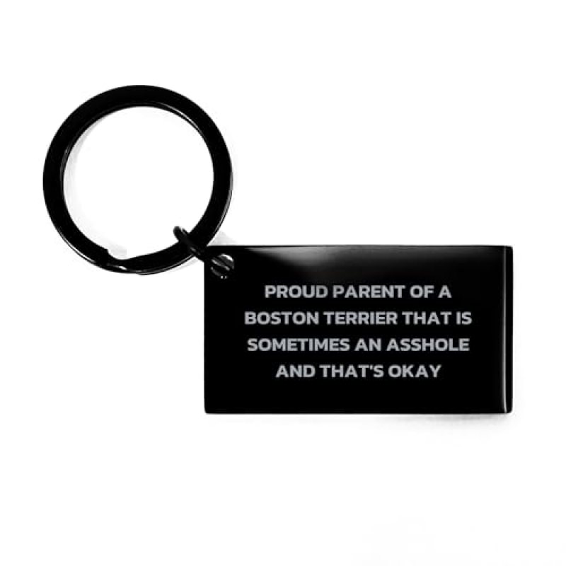 Boston Terrier Dog Lover Gifts, ‘Proud Parent’ Keychain for Men, Women, Friends, and Family, Graduation Unique Gifts from Friends, Coworkers, and Family Boston Terrier Dog Lover Gifts, ‘Proud Parent’ Keychain for Men, Women, Friends, and Family, Graduation Unique Gifts from Friends, Coworkers, and Family
