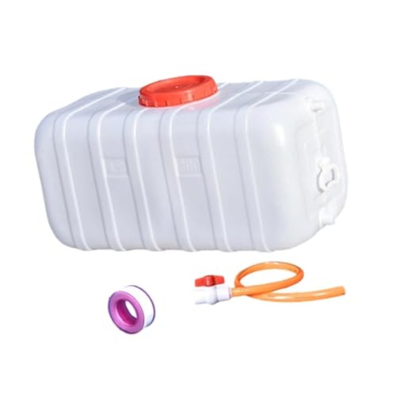 Yiju Drinking Water Container Food Grade Tank with Handle Thickened Emergency Water Storage for Picnics Yard, White, 220 catties Yiju Drinking Water Container Food Grade Tank with Handle Thickened Emergency Water Storage for Picnics Yard, White, 220 catties