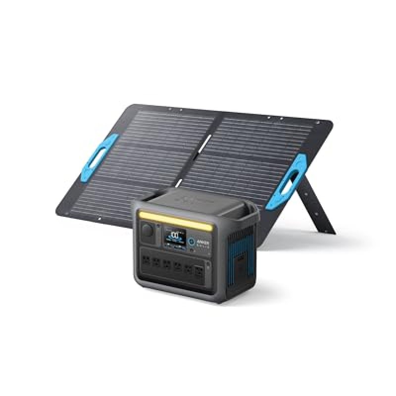Anker SOLIX C1000 Portable Power Station with 100W Solar Panel, 1800W Solar Generator, 1056wh LFP (LiFePO4) Battery, 6 AC Outlets, Up to 2400W for Home, Power Outages, and Outdoor Camping Anker SOLIX C1000 Portable Power Station with 100W Solar Panel, 1800W Solar Generator, 1056wh LFP (LiFePO4) Battery, 6 AC Outlets, Up to 2400W for Home, Power Outages, and Outdoor Camping