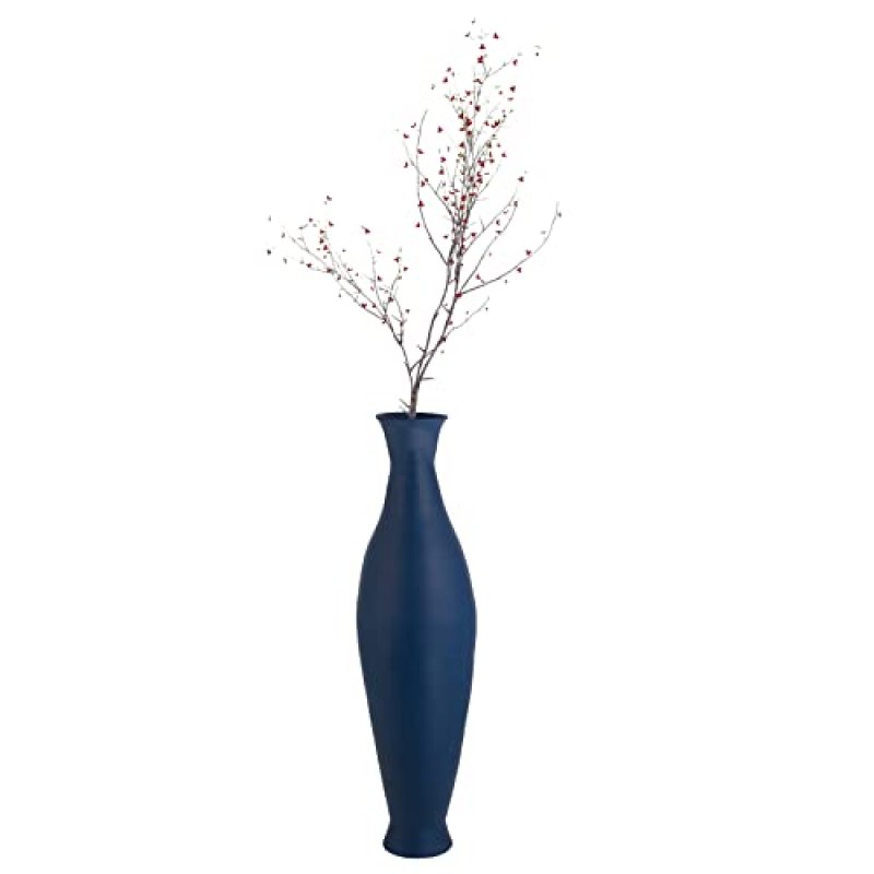 Modern Bamboo Floor Vase – Decorative 43-inch Vase for Living Room, Dining Room, or Entryway – Fill with Dried Branches or Flowers – Contemporary Tall Vase – Unique Bamboo Design, Blue Modern Bamboo Floor Vase – Decorative 43-inch Vase for Living Room, Dining Room, or Entryway – Fill with Dried Branches or Flowers – Contemporary Tall Vase – Unique Bamboo Design, Blue