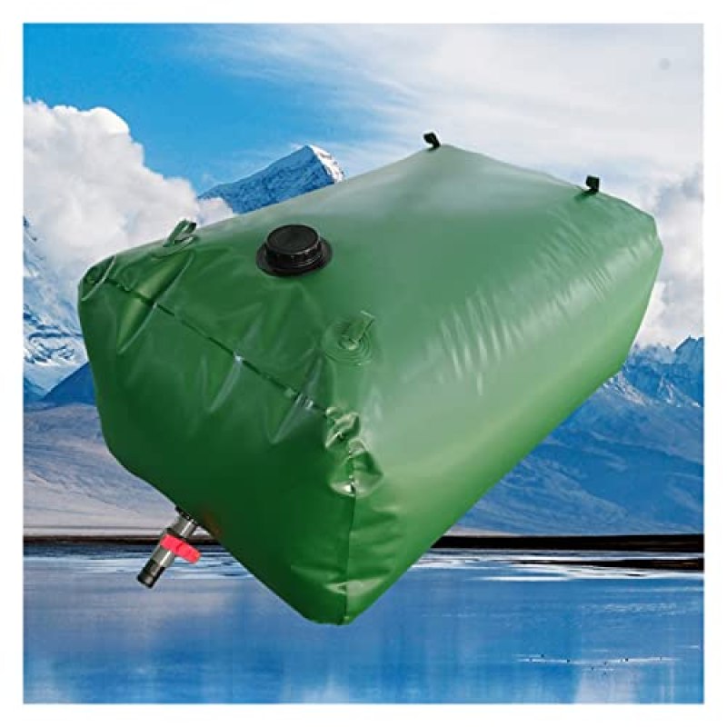 Water Storage Bladder,Emergency Water Storage Containers for Camping Gardening Large Capacity Collapsible 100-1000 Gallon, Green(400 L/105 gallon/1×0.8×0.5 m) Water Storage Bladder,Emergency Water Storage Containers for Camping Gardening Large Capacity Collapsible 100-1000 Gallon, Green(400 L/105 gallon/1×0.8×0.5 m)