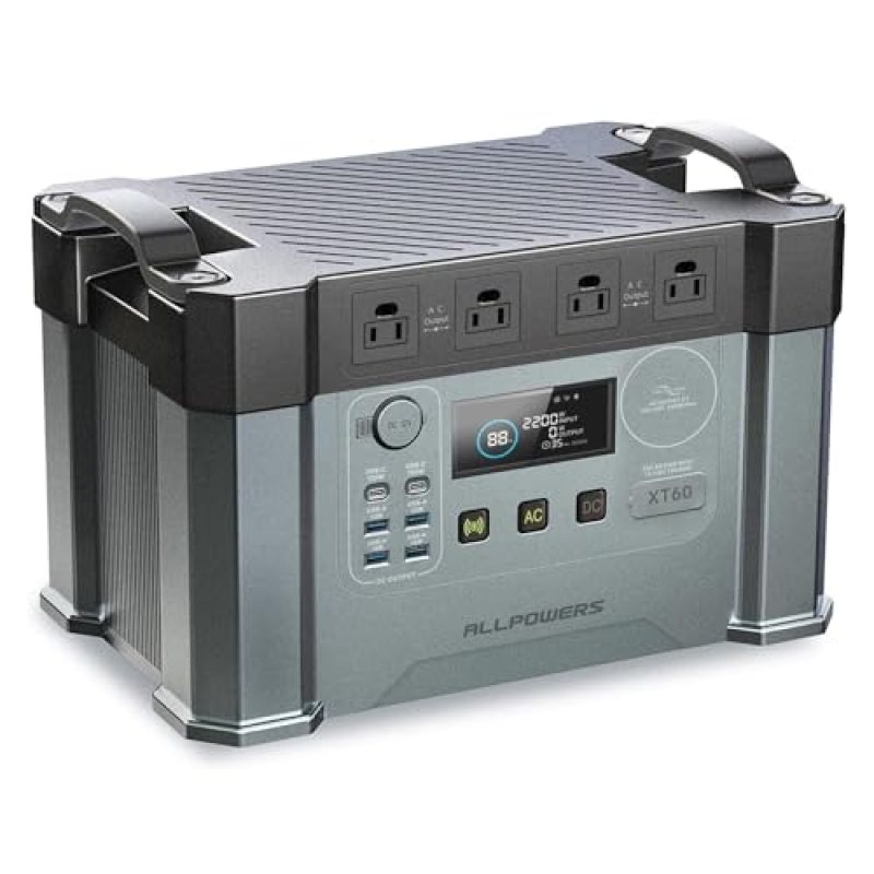 ALLPOWERS 2400W Portable Power Station 1451.6Wh MPPT Solar Generator with 2700W (AC+DC) Home Backup Battery for Outdoor Camping RV Emergency Off-Grid ALLPOWERS 2400W Portable Power Station 1451.6Wh MPPT Solar Generator with 2700W (AC+DC) Home Backup Battery for Outdoor Camping RV Emergency Off-Grid