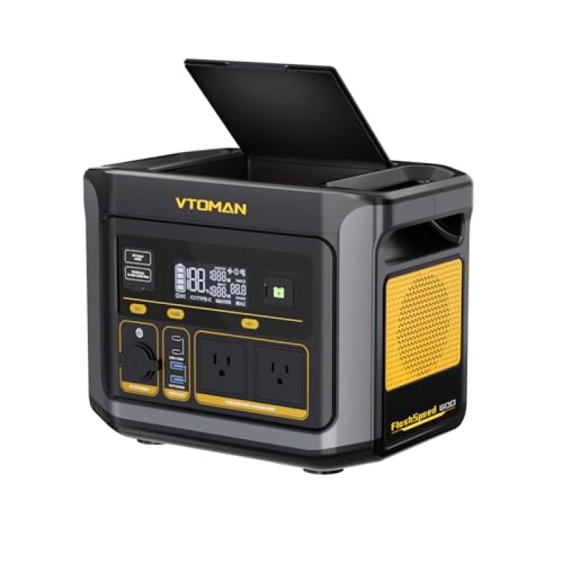 VTOMAN FlashSpeed 600, Portable Power Station 499Wh, 70Min Fully Charged, 600W(Peak 1200W) LiFePO4 Battery Solar Generator, 9 Output Ports for Vehicle Emergency, Road Trip, Outdoor Camping VTOMAN FlashSpeed 600, Portable Power Station 499Wh, 70Min Fully Charged, 600W(Peak 1200W) LiFePO4 Battery Solar Generator, 9 Output Ports for Vehicle Emergency, Road Trip, Outdoor Camping
