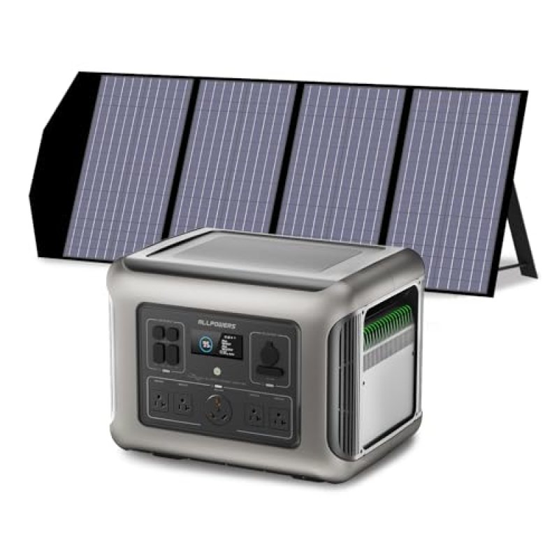 ALLPOWERS 2500W Portable Power Station with 140W SP029 Solar Panel, 2016Wh LiFePO4 Battery Backup with 4x 2500W AC Outputs, Solar Generator for 13 Devices, Solar Power Bank, 1 Hour Fast Charge ALLPOWERS 2500W Portable Power Station with 140W SP029 Solar Panel, 2016Wh LiFePO4 Battery Backup with 4x 2500W AC Outputs, Solar Generator for 13 Devices, Solar Power Bank, 1 Hour Fast Charge