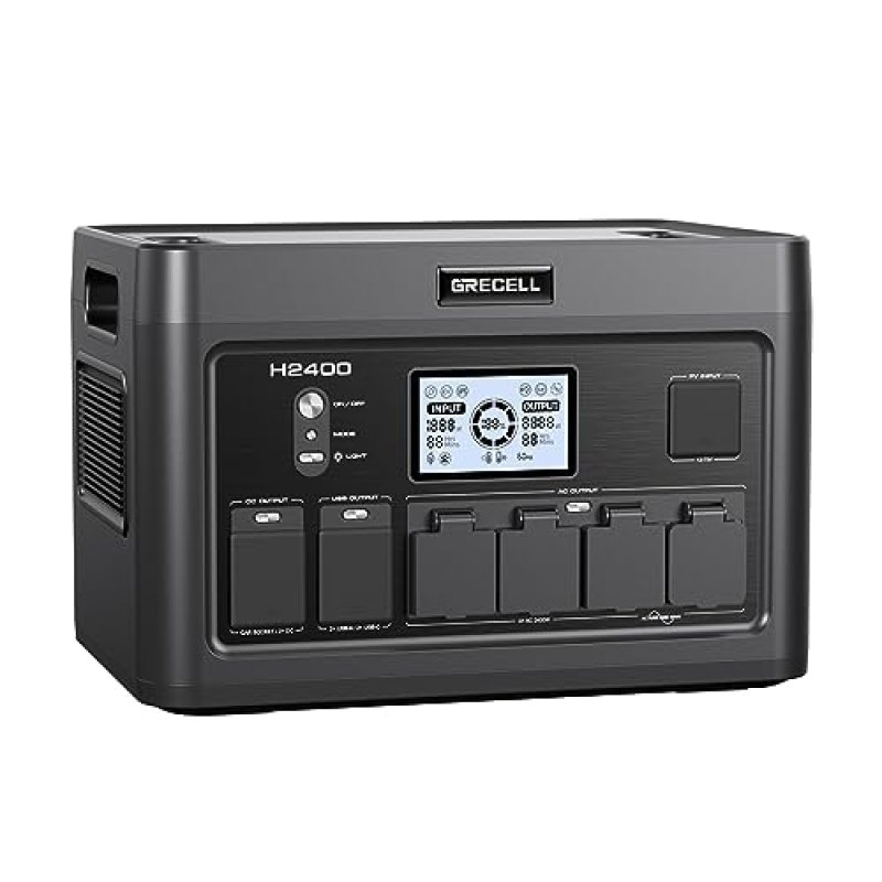 2400W Portable Power Station 1843Wh GRECELL Outdoor Solar Generator with 2400W(4800W Peak) 4 AC Outlets, Fast Charging Emergency Power Backup Battery UPS for Home Outage RV/Van Road Trip Camping 2400W Portable Power Station 1843Wh GRECELL Outdoor Solar Generator with 2400W(4800W Peak) 4 AC Outlets, Fast Charging Emergency Power Backup Battery UPS for Home Outage RV/Van Road Trip Camping