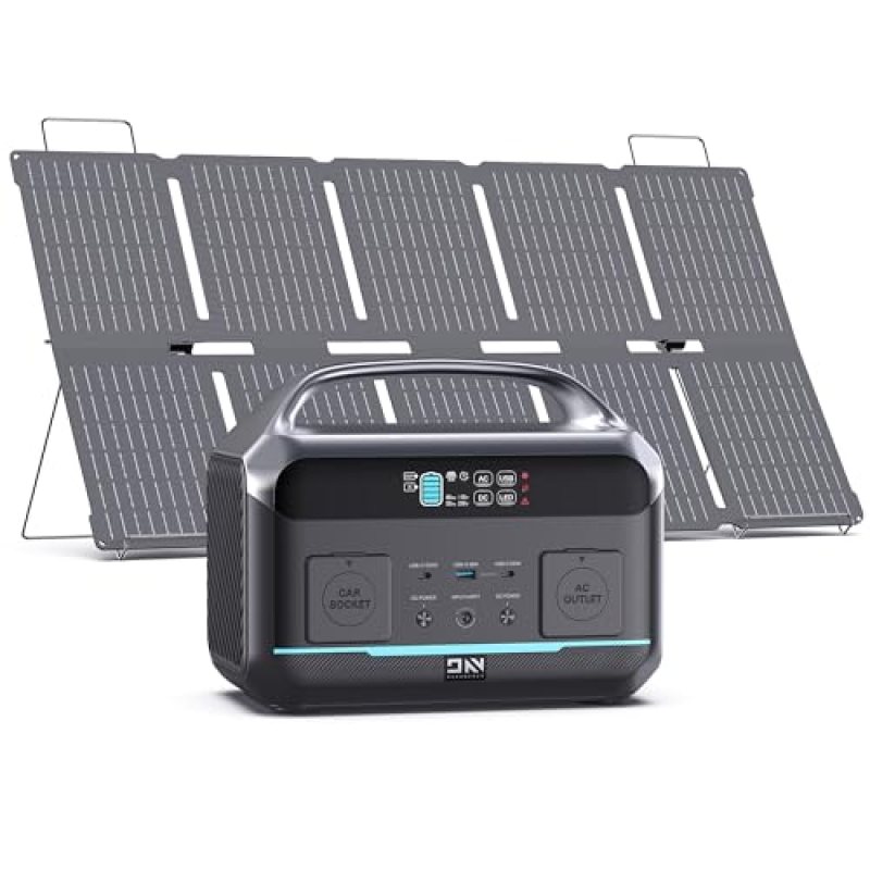 Solar Generator 600W (Surge 1200W), Portable Power Station with 100W Solar Panel, 576Wh (180,000mAh) LFP Battery with AC & DC Outlets, 1 Hour Fast Charging for Home & Emergency, Camping, CPAP Solar Generator 600W (Surge 1200W), Portable Power Station with 100W Solar Panel, 576Wh (180,000mAh) LFP Battery with AC & DC Outlets, 1 Hour Fast Charging for Home & Emergency, Camping, CPAP