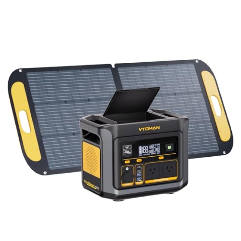 VTOMAN FlashSpeed 600 Portable Power Station with 110W Solar Panel, 499Wh 600W (Peak 1200W), LiFePO4 Battery Solar Generator for Home Backup, RVs, Power Outages, Outdoor Camping (2 Separate Packages) VTOMAN FlashSpeed 600 Portable Power Station with 110W Solar Panel, 499Wh 600W (Peak 1200W), LiFePO4 Battery Solar Generator for Home Backup, RVs, Power Outages, Outdoor Camping (2 Separate Packages)