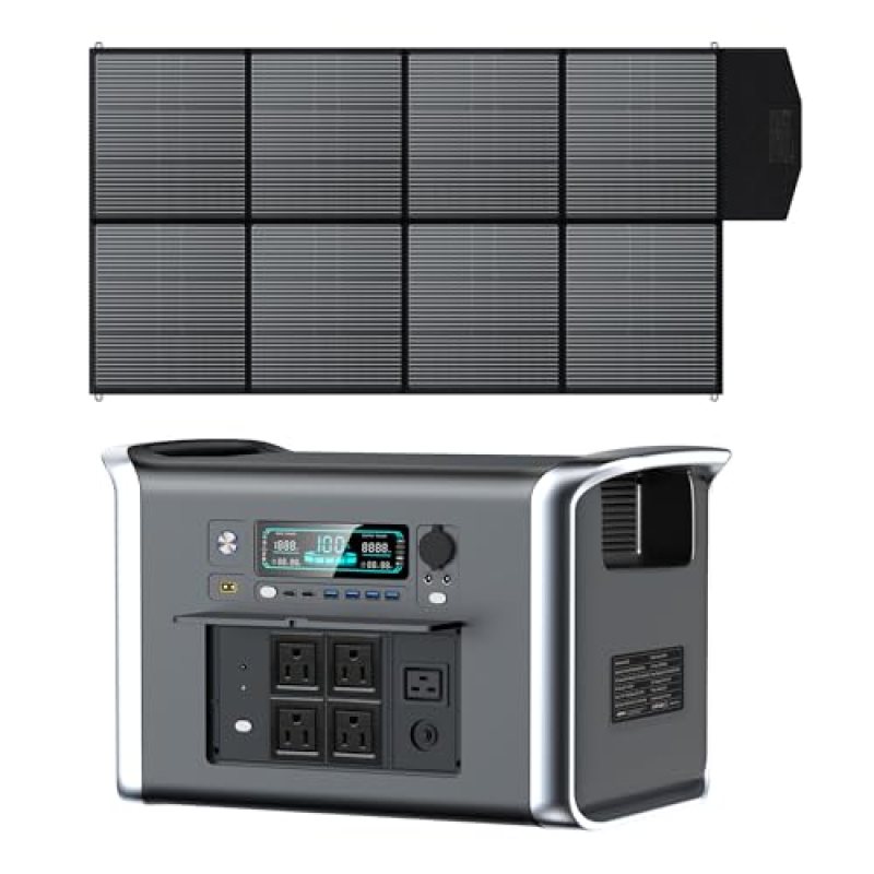 Ctolity 2400W Portable Power Station with 400W Solar Panel – 2048Wh Solar Generator LiFePO4 Battery 1000W AC Output for RV Camping Emergency Backup Ctolity 2400W Portable Power Station with 400W Solar Panel – 2048Wh Solar Generator LiFePO4 Battery 1000W AC Output for RV Camping Emergency Backup