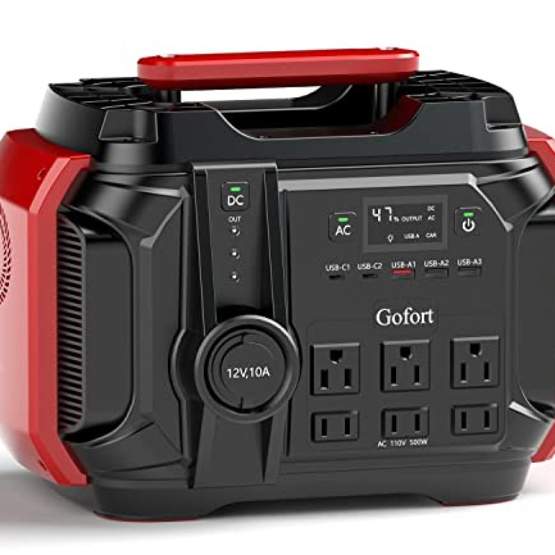 500W 540Wh Portable Power Station Pure Sine Wave, (1000W Peak) Solar Generator 6*AC 110V Outlets PD 60W Fast Charging Portable Battery Pack Power Supply for CPAP 500W 540Wh Portable Power Station Pure Sine Wave, (1000W Peak) Solar Generator 6*AC 110V Outlets PD 60W Fast Charging Portable Battery Pack Power Supply for CPAP