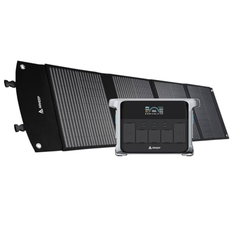 ARKEEP Portable Power Station, 1152Wh LiFePO4 Solar Generator with 100W Solar Panel, 1200W AC/100W USB-C 10 Outputs, 1Hr Fast Charge, APP Control for Camping, RV, Home Backup & Emergency Power ARKEEP Portable Power Station, 1152Wh LiFePO4 Solar Generator with 100W Solar Panel, 1200W AC/100W USB-C 10 Outputs, 1Hr Fast Charge, APP Control for Camping, RV, Home Backup & Emergency Power