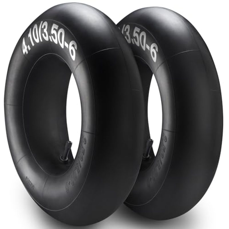 4.10/3.50-6 tube (2 Pack) Thorn Resistant – Extra Heavy Duty – 13 x 4.00-6 inner tube replacement with TR-13 Straight Valve Stem. Perfect for Gorilla Carts, Wheelbarrows, Lawn Mowers, Snowblower 4.10/3.50-6 tube (2 Pack) Thorn Resistant – Extra Heavy Duty – 13 x 4.00-6 inner tube replacement with TR-13 Straight Valve Stem. Perfect for Gorilla Carts, Wheelbarrows, Lawn Mowers, Snowblower