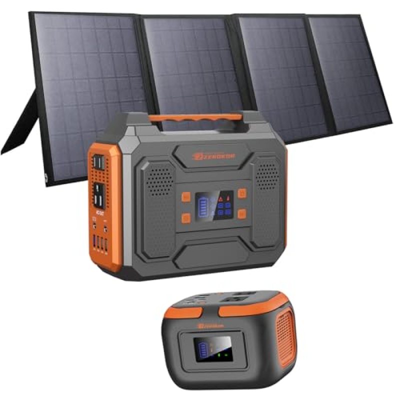 300W Portable Solar Generator Power Station, Small Camping Power Bank with Foldable 40W Solar Panel Bundle, 110V Portable Power Pack with AC Outlet for Camping Outdoor Home Use 300W Portable Solar Generator Power Station, Small Camping Power Bank with Foldable 40W Solar Panel Bundle, 110V Portable Power Pack with AC Outlet for Camping Outdoor Home Use