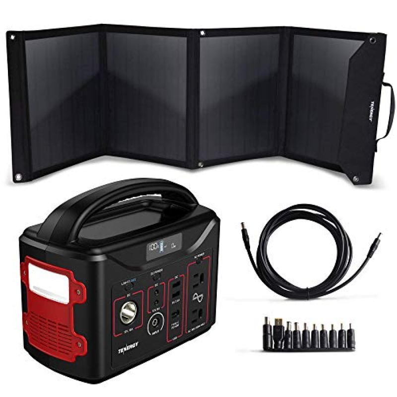 Tenergy Solar Generator Bundle w/ 60W Portable Solar Panel and 300wh Portable Power Station Bundle, for Renewable Energy Solar Power Generator, Emergency Backup Power, Outdoor Camping, RV Campervans Tenergy Solar Generator Bundle w/ 60W Portable Solar Panel and 300wh Portable Power Station Bundle, for Renewable Energy Solar Power Generator, Emergency Backup Power, Outdoor Camping, RV Campervans