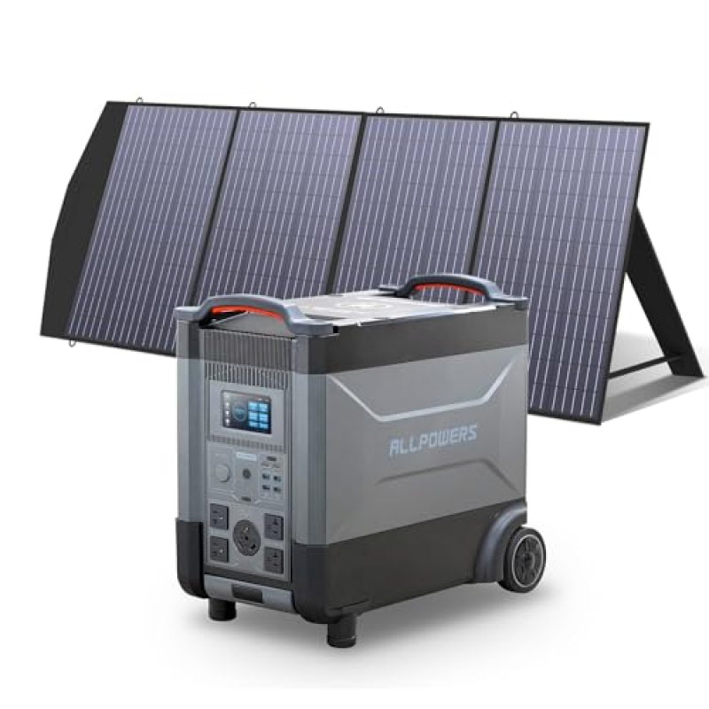 ALLPOWERS 3456Wh/3600w Portable Power Station with 200W SP033 Foldable Solar Panel, Solar Generator for 11 Devices, 1.2 Hour Fast Charging, for Home, Camping, Off-grid, Power Outage ALLPOWERS 3456Wh/3600w Portable Power Station with 200W SP033 Foldable Solar Panel, Solar Generator for 11 Devices, 1.2 Hour Fast Charging, for Home, Camping, Off-grid, Power Outage