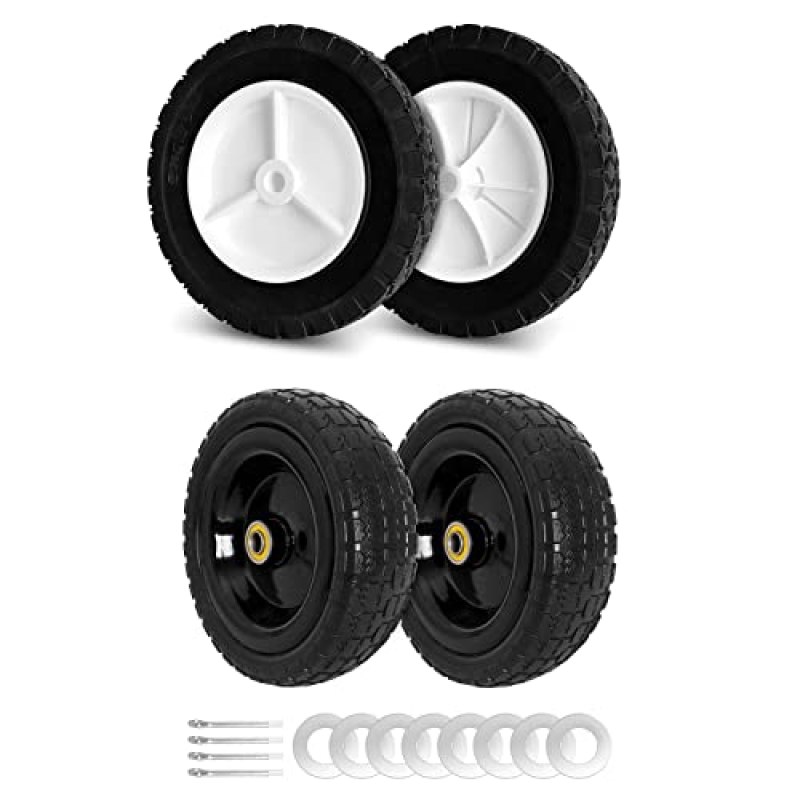 8 Inch Universal Wheels and 10 Inch 4.10/3.50-4 Flat Free Tires for Gorilla Cart, Hand Truck, Garden Wagon, BBQ Grill 8 Inch Universal Wheels and 10 Inch 4.10/3.50-4 Flat Free Tires for Gorilla Cart, Hand Truck, Garden Wagon, BBQ Grill