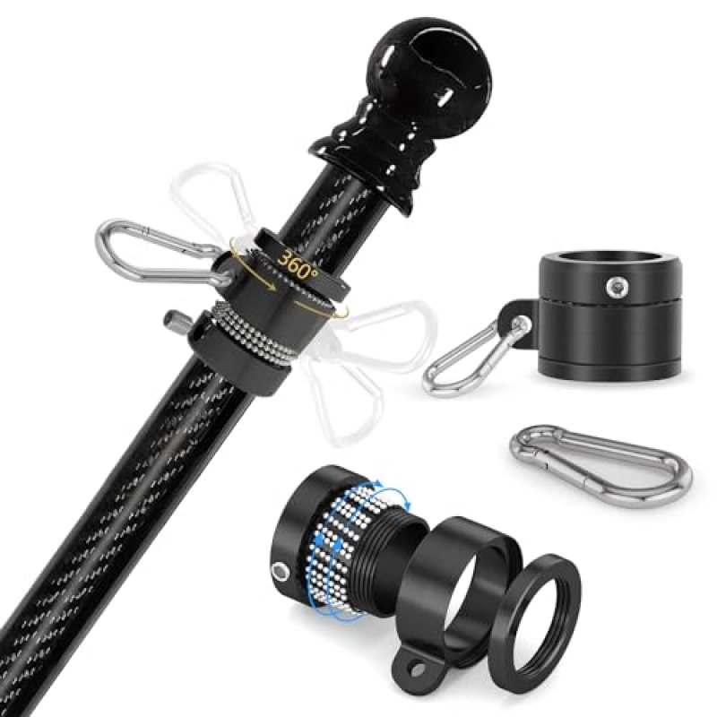2 Sets 6FT Outdoor Flag Pole for House, Carbon Fiber Design Heavy Duty Flag Pole with Tangle Free Spinning Grommets, High Wind Flagpole for Residential Garden Yard Porch Commercial, (Flag Pole only) 2 Sets 6FT Outdoor Flag Pole for House, Carbon Fiber Design Heavy Duty Flag Pole with Tangle Free Spinning Grommets, High Wind Flagpole for Residential Garden Yard Porch Commercial, (Flag Pole only)
