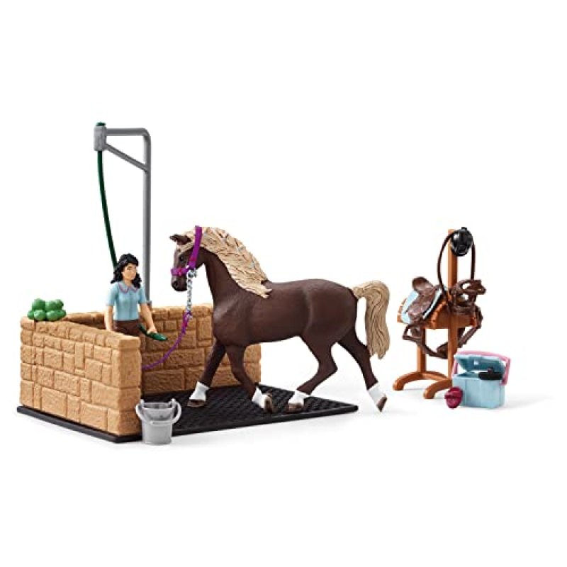 Schleich Horse Club, 13-Piece Playset, Horse Toys for Girls and Boys Ages 5-12, Horse Wash Area with Emily and Luna the Horse Schleich Horse Club, 13-Piece Playset, Horse Toys for Girls and Boys Ages 5-12, Horse Wash Area with Emily and Luna the Horse
