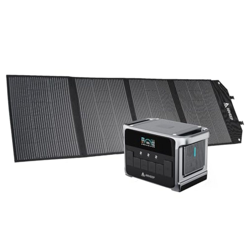 ARKEEP Portable Power Station, 2160Wh LiFePO4 Solar Generator with 200W Solar Panel, 2400W AC/140W USB-C 15 Outputs, 2Hr Fast Charge, APP Control for Camping, RV, Home Backup & Emergency Power ARKEEP Portable Power Station, 2160Wh LiFePO4 Solar Generator with 200W Solar Panel, 2400W AC/140W USB-C 15 Outputs, 2Hr Fast Charge, APP Control for Camping, RV, Home Backup & Emergency Power