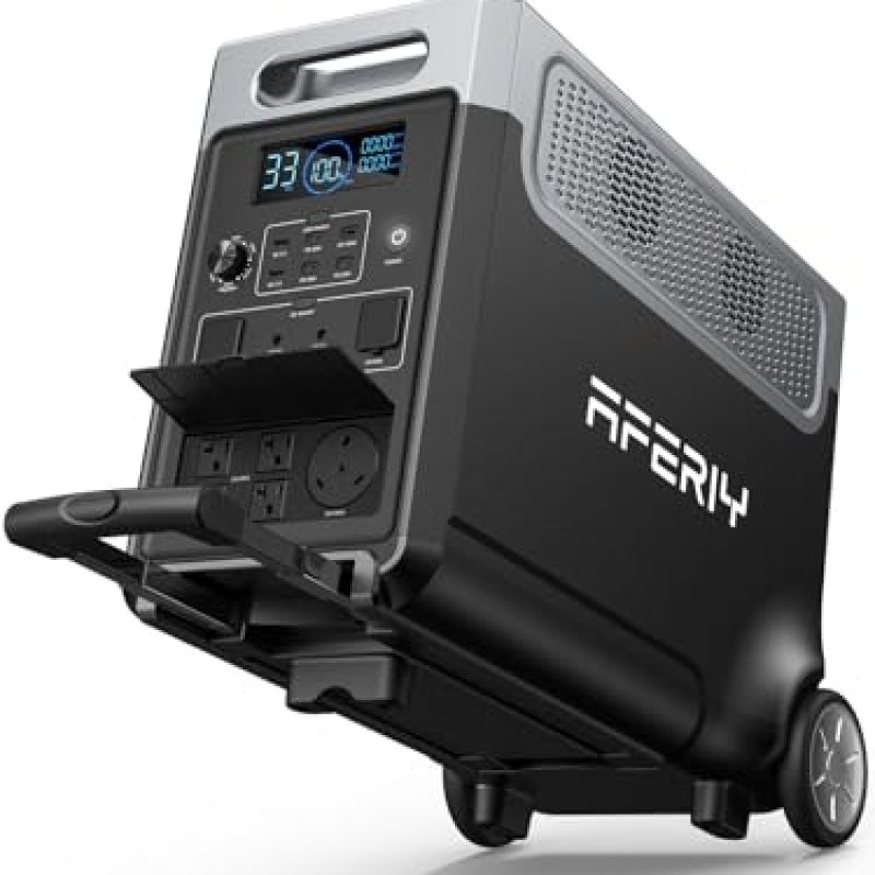 AFERIY 3840Wh Portable Power Station,120V AC Outlets x 5,2.5H Fast Charge,3600W LiFePO4 Battery Power Station,Solar Generator for Home Use,Outdoor Camping,Power Outage,Camping,RV,Emergencies AFERIY 3840Wh Portable Power Station,120V AC Outlets x 5,2.5H Fast Charge,3600W LiFePO4 Battery Power Station,Solar Generator for Home Use,Outdoor Camping,Power Outage,Camping,RV,Emergencies