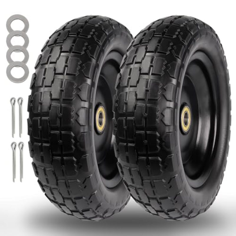 4.10/3.50-4 Tires 10 Inch Wheels Flat Free Tires Solid Tire and Wheel for Wheelbarrow, Wagon, Gorilla Cart, Dolly, Hand Truk, Generator 4.10/3.50-4 Tires 10 Inch Wheels Flat Free Tires Solid Tire and Wheel for Wheelbarrow, Wagon, Gorilla Cart, Dolly, Hand Truk, Generator