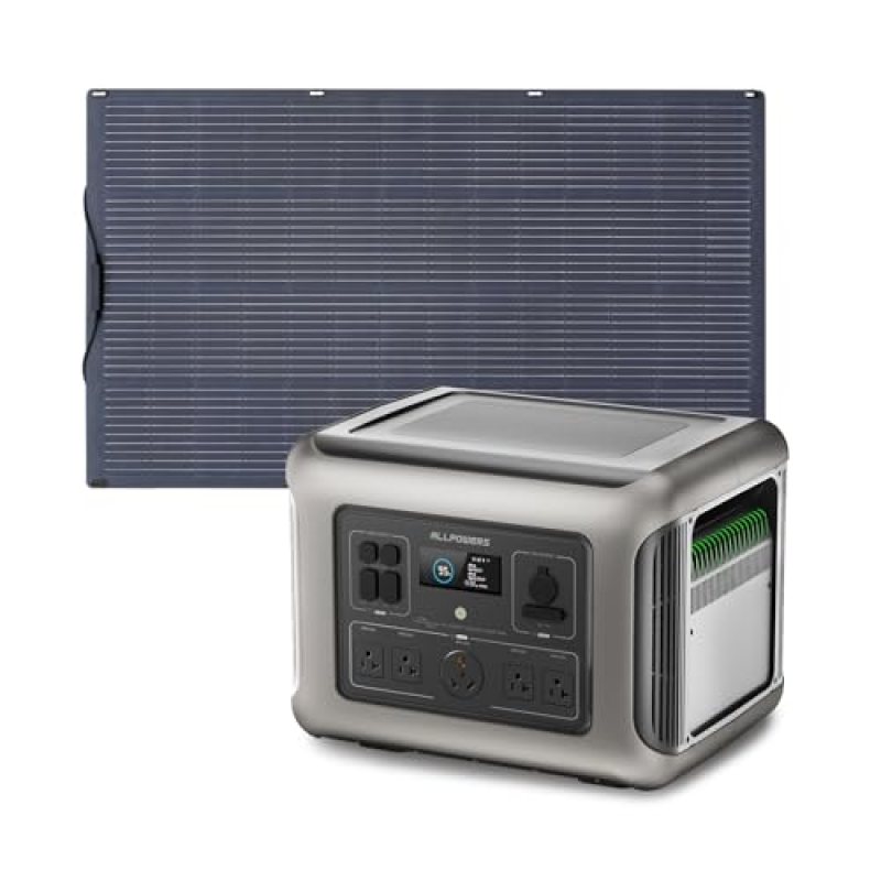 ALLPOWERS 2500W Portable Power Station with 200W SF200 Solar Panel, 2016Wh LiFePO4 Battery Backup with 4x 2500W AC Outputs, Solar Generator for 13 Devices, Solar Power Bank, 1 Hour Fast Charge ALLPOWERS 2500W Portable Power Station with 200W SF200 Solar Panel, 2016Wh LiFePO4 Battery Backup with 4x 2500W AC Outputs, Solar Generator for 13 Devices, Solar Power Bank, 1 Hour Fast Charge